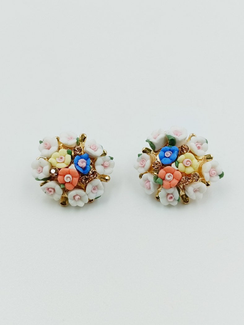 Elevate Your Style with Floral Flower Shape Anti Tarnish Stud Earrings