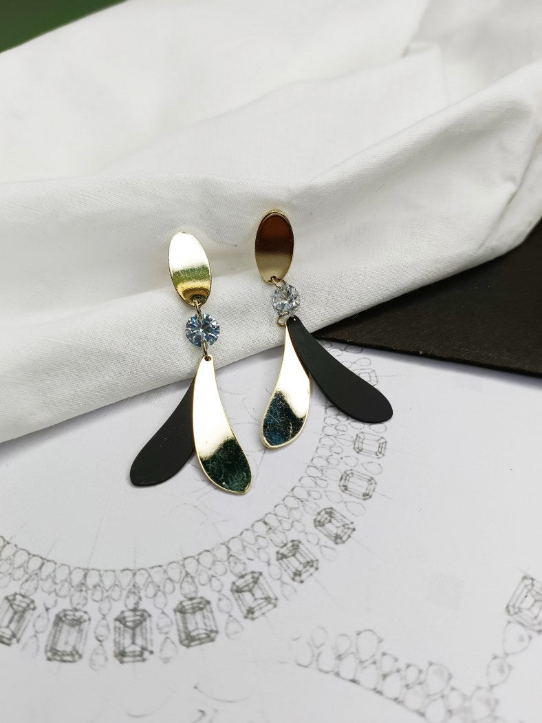 Sparkle and Shine With Anti Tarnish Dual Colour Stainless Steel Earrings